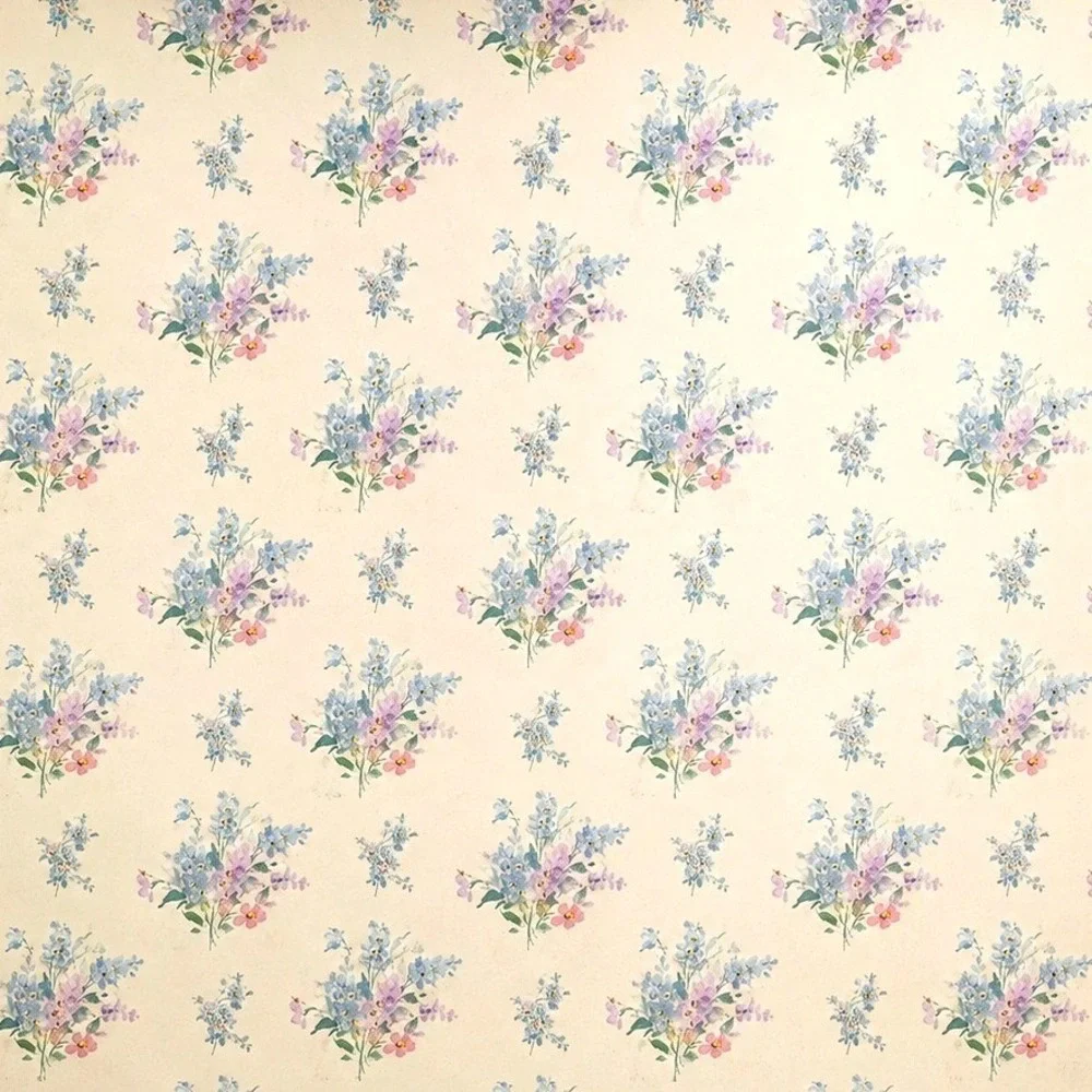 Vintage Floral Ready Pasted Vinyl Wallpaper 2 Rolls Cottagecore Shabby Chic DIY